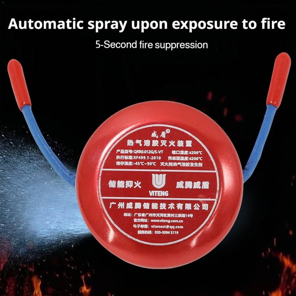 Fire Extinguisher Small - Automatic Fire Extinguishing Sticker Dual-line Design