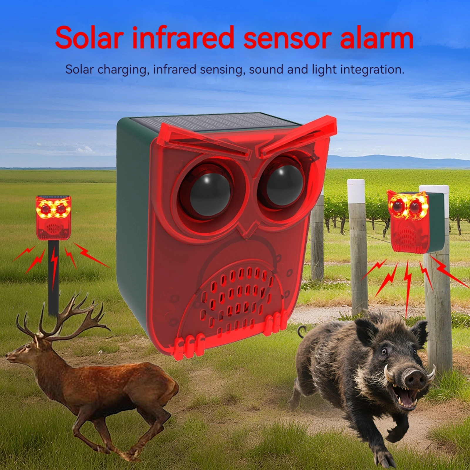 Water Alarm Sensor - Outdoor Waterproof Solar Outdoor Motion Sensor