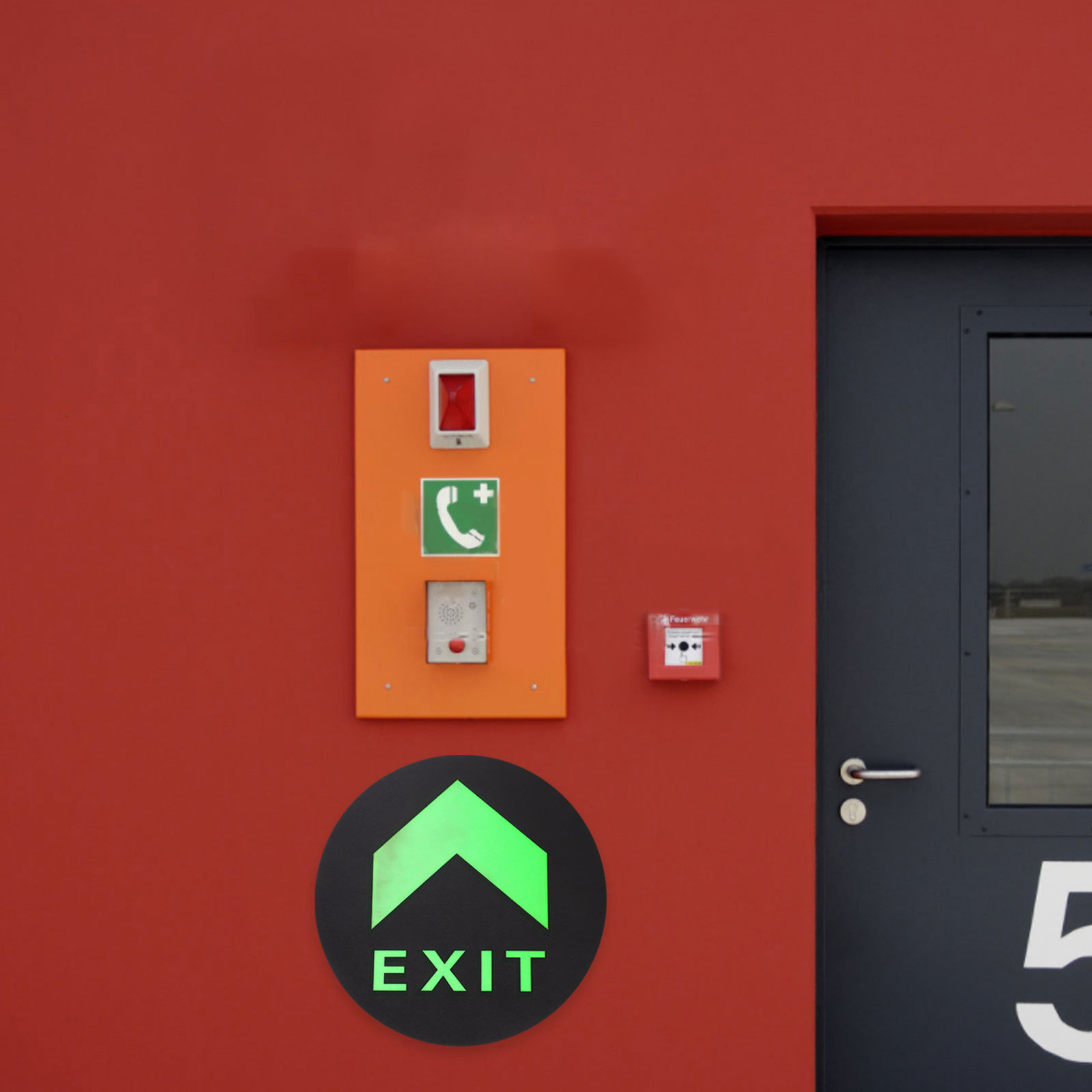Emergency Exit Sign - 5Pcs Glow in Dark Exit Sign