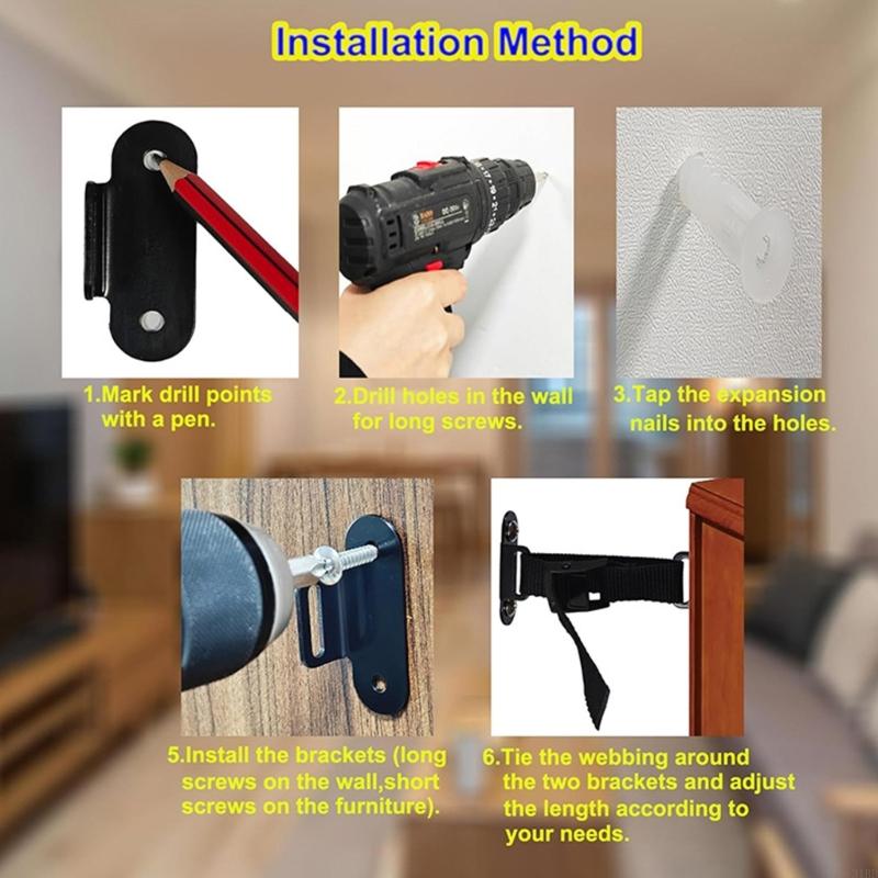 Adjustable Anti Fall Furniture – Earthquake Anchor Strap Bewertung und Preis