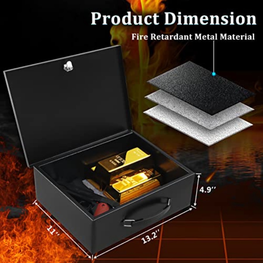 Portable Metal Safe Box with K – Fire Safe Document Bewertung und Preis