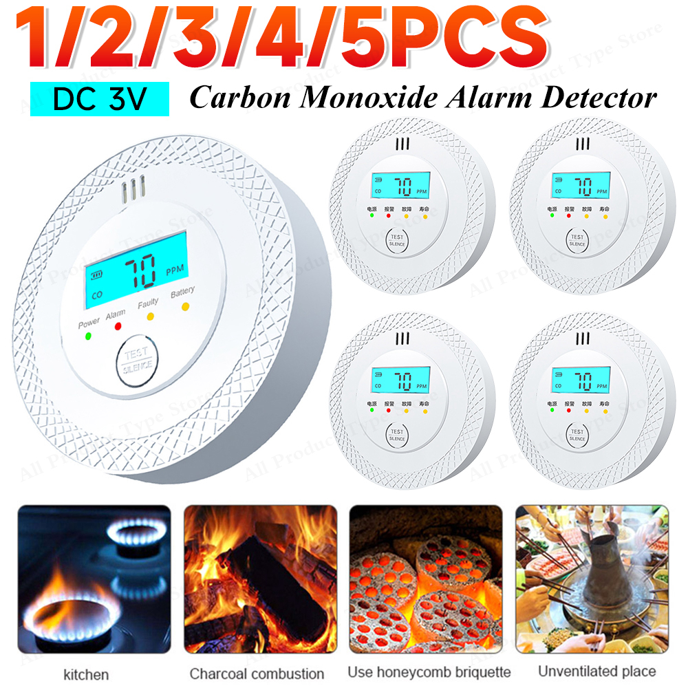 1-5PCS Carbon Monoxide Alarm D – Smoke Detector Interconnected Bewertung und Preis