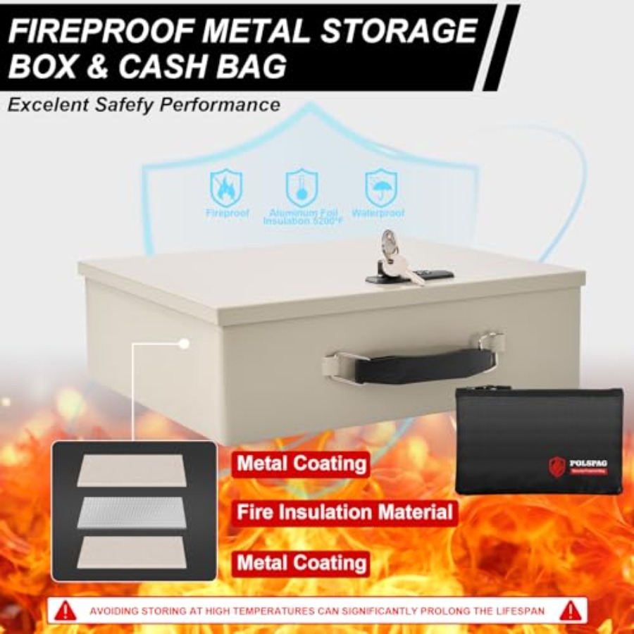 Fireproof Document Box with Ke – Fire Safe Document Bewertung und Preis