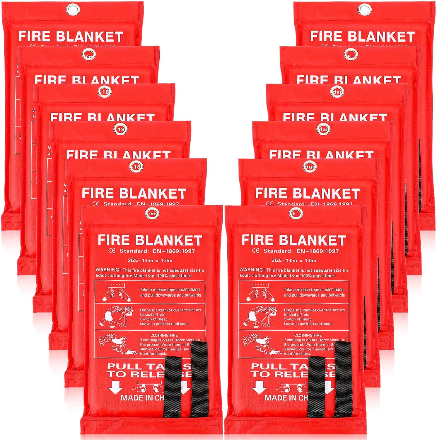 12 Pack Fire Blankets 39x39 In – Fire Blanket Kitchen Bewertung und Preis