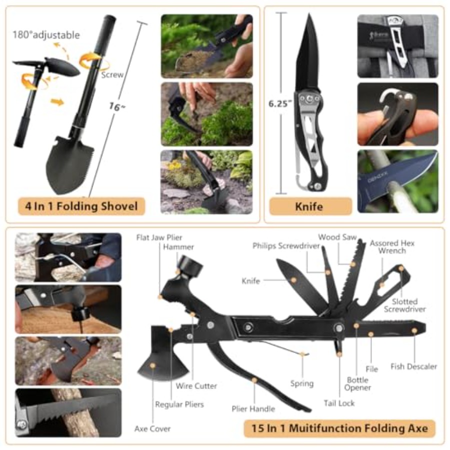Survival Kit, 250Pcs Survival  – First Aid Bag Kit Bewertung und Preis