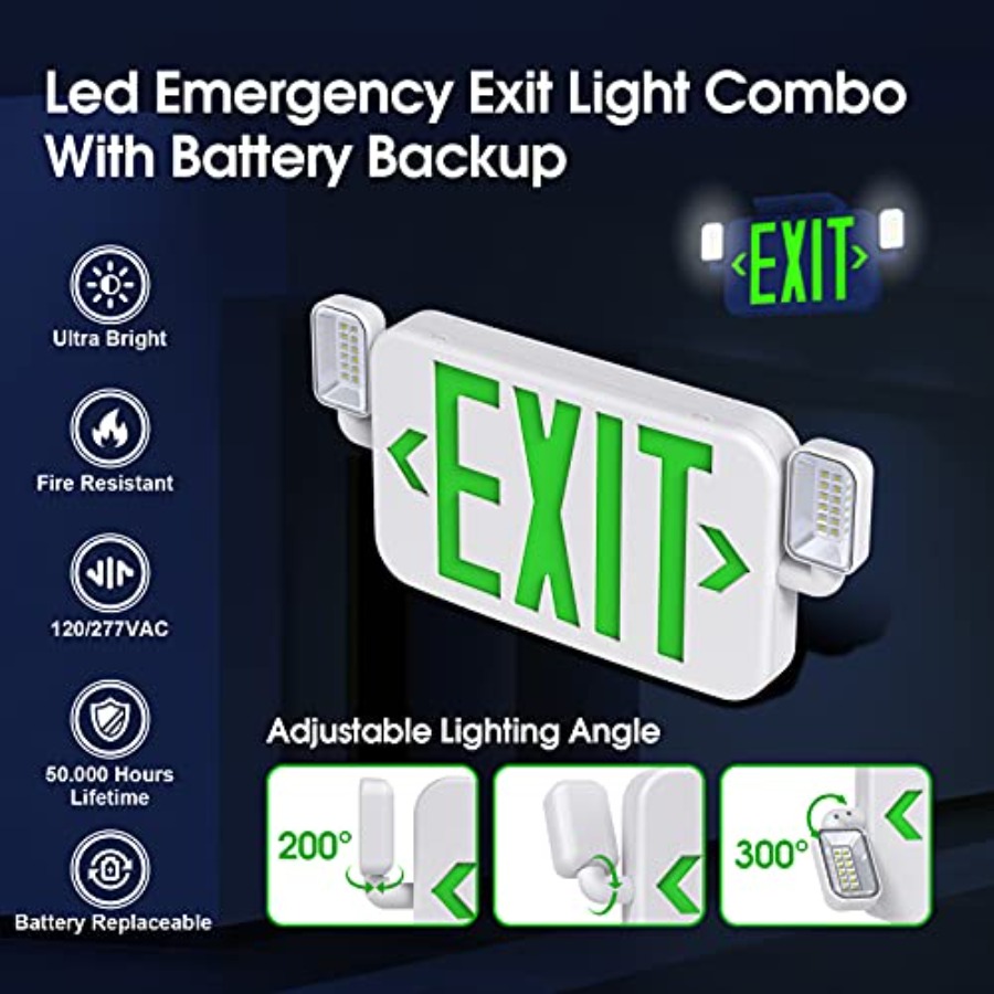 Led Combo Emergency Exit Sign  – Emergency Exit Sign Bewertung und Preis