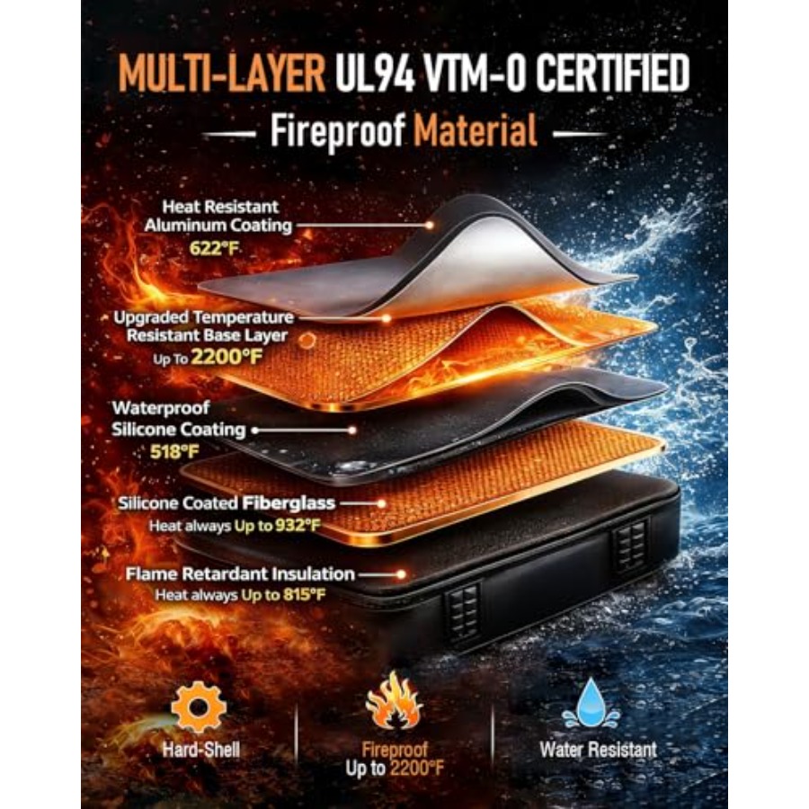 Fireproof Document Box - Hard- – Fire Safe Document Bewertung und Preis