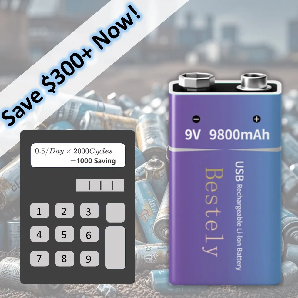 Rechargeable 9V Battery, 9800m – Smoke Detector Interconnected Bewertung und Preis