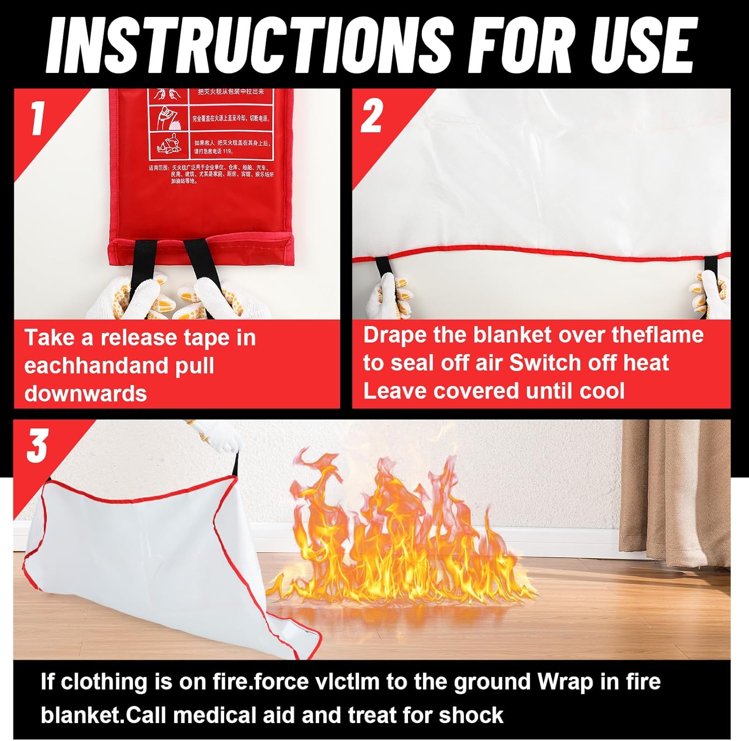 30 Pcs Fire Blankets 40x40 Inc – Fire Blanket Kitchen Bewertung und Preis