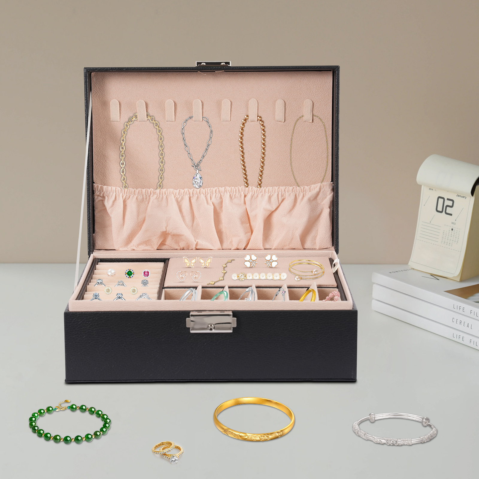 Double-Layer PVC Jewelry Box R – Lockbox Key Secure Bewertung und Preis