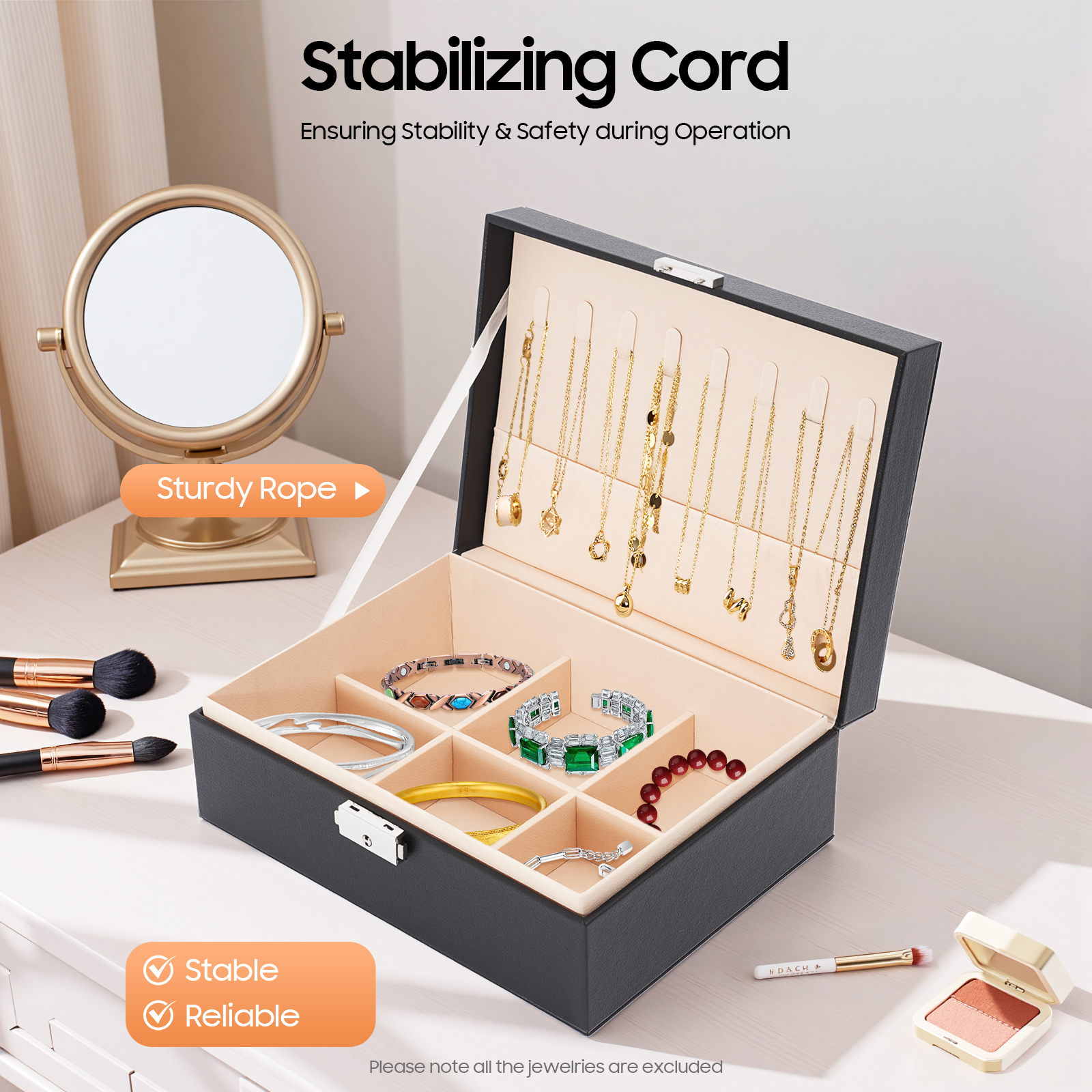 Double-Layer PVC Jewelry Box R – Lockbox Key Secure Bewertung und Preis