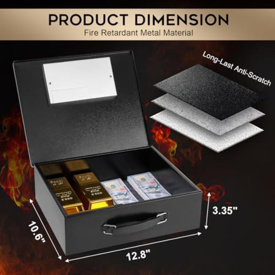 Portable Metal Safe Box with D – Fire Safe Document Bewertung und Preis
