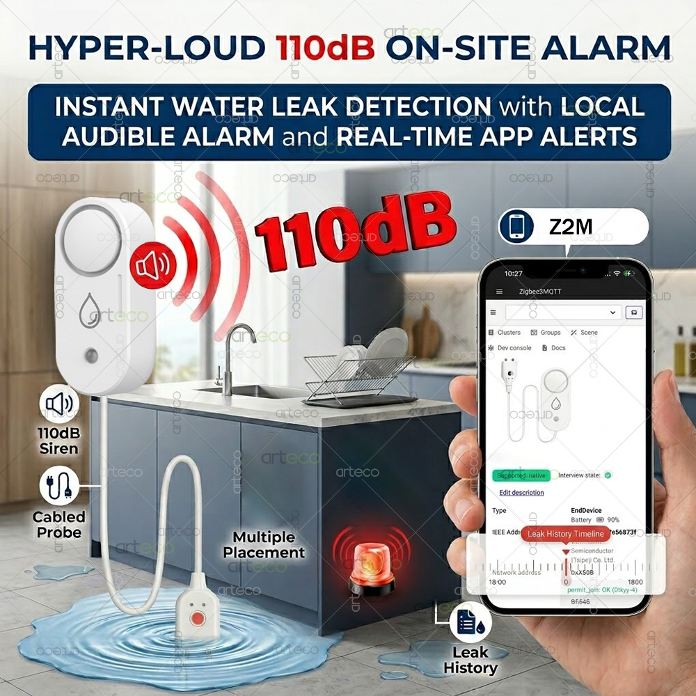 Zigbee Water Leak Detector Sma – Water Alarm Sensor Bewertung und Preis