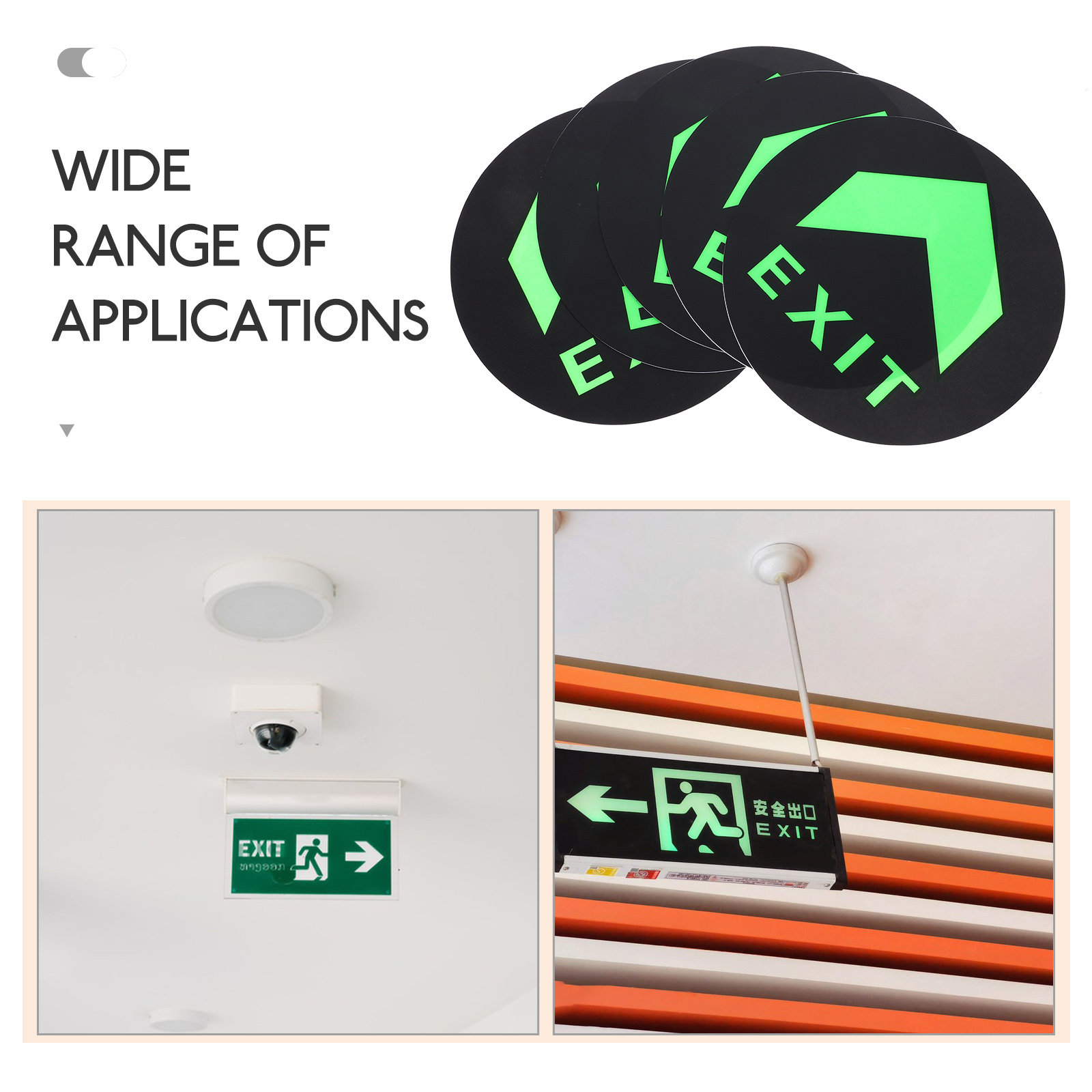 5Pcs Glow in Dark Exit Sign St – Emergency Exit Sign Bewertung und Preis