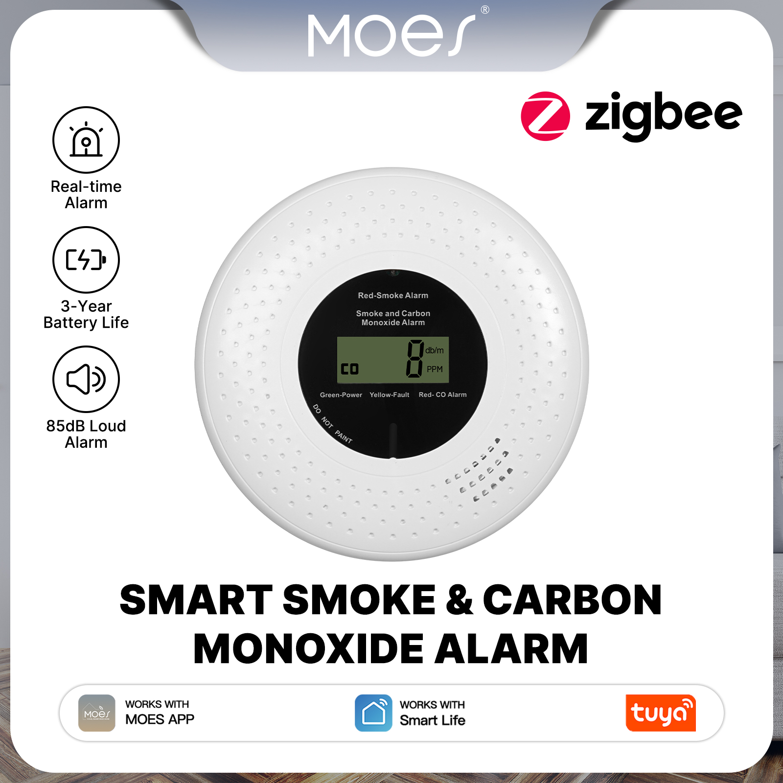 MOES Tuya Zigbee Smart Smoke C – Co Detector Plug Bewertung und Preis
