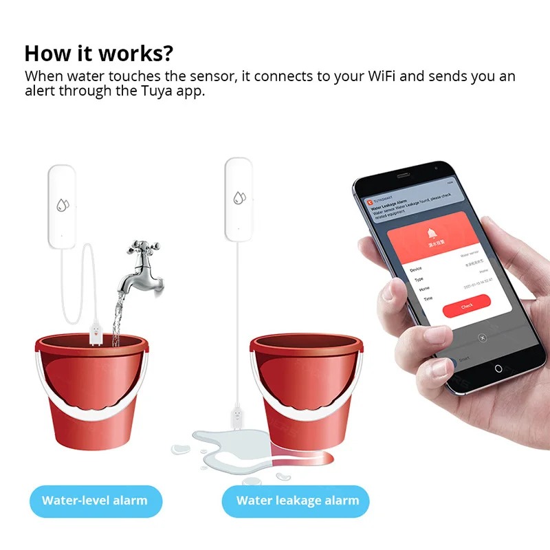 Smart Home Zigbee Water Leak D – Water Alarm Sensor Bewertung und Preis